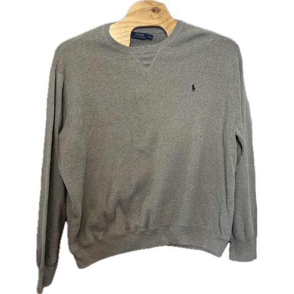 Polo Ralph‎ Lauren Sweater Mens 3XL Gray 100% Cotton Crewneck Knit Pony - Picture 1 of 5